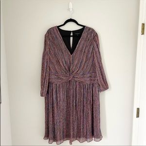 Lane Bryant Mulicolor Shimmer Midi Dress NWT